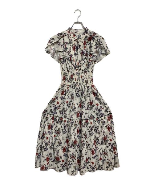 Snidel（スナイデル）Snidel (スナイデル) ウエストシャーリングプリーツワンピース ホワイト サイズ:SIZE 00の古着・服飾アイテム