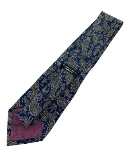 Christian Dior MONSIEUR（クリスチャンディオールムッシュ）Christian Dior MONSIEUR (クリスチャンディオールムッシュ) ヴィンテージペイズリーネクタイ ネイビー サイズ: 大剣幅9ｃｍの古着・服飾アイテム