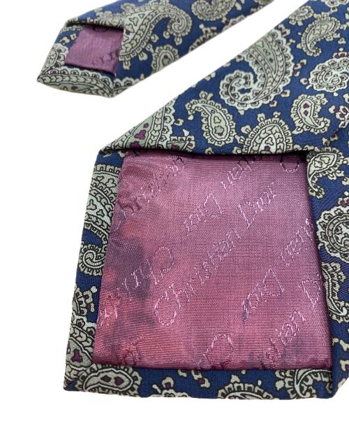 Christian Dior MONSIEUR（クリスチャンディオールムッシュ）Christian Dior MONSIEUR (クリスチャンディオールムッシュ) ヴィンテージペイズリーネクタイ ネイビー サイズ: 大剣幅9ｃｍの古着・服飾アイテム