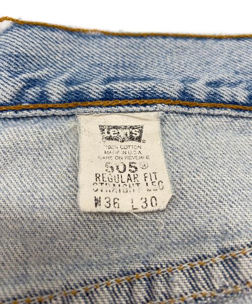 LEVI'S 505（リーバイス505）LEVI'S 505 (リーバイス505) 90's レギュラーストレートジーンズ ライトブルー サイズ:W36の古着・服飾アイテム