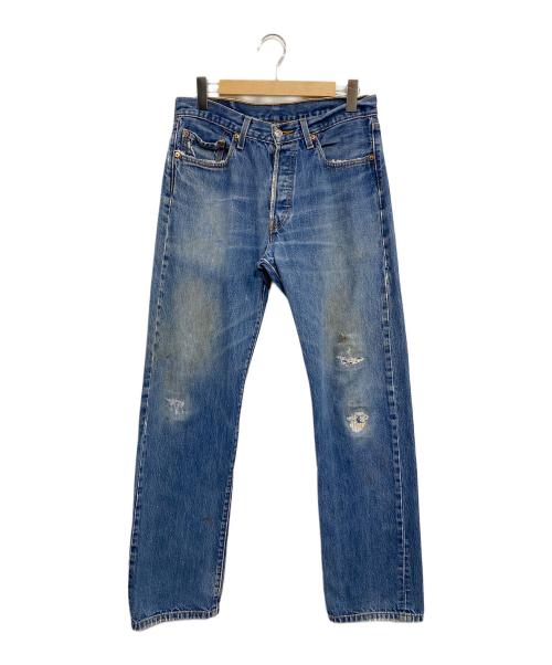 LEVI'S 501（リーバイス）LEVI'S 501 (リーバイス) 00'sダメージストレートデニムパンツ ブルー サイズ:W33の古着・服飾アイテム