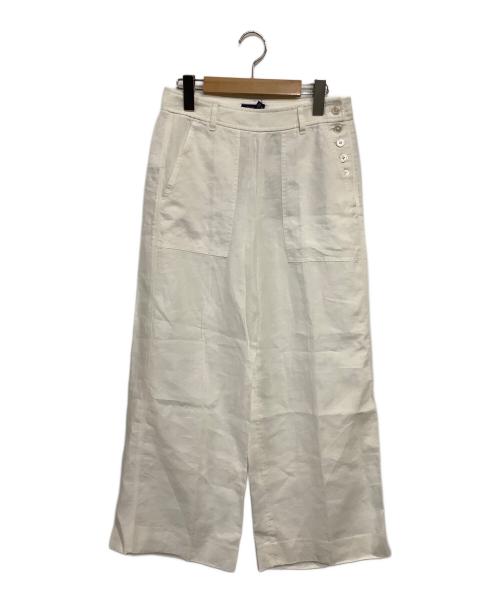 POLO RALPH LAUREN（ポロ・ラルフローレン）POLO RALPH LAUREN (ポロ・ラルフローレン) リネン サイドボタンワイドパンツ ホワイト サイズ:SIZE 0 未使用品の古着・服飾アイテム