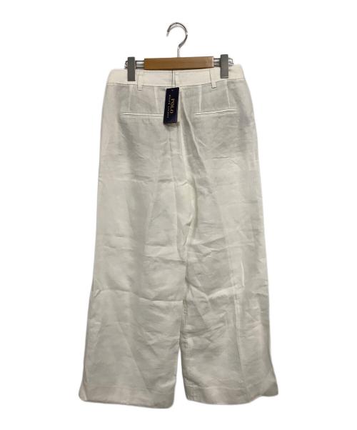 POLO RALPH LAUREN（ポロ・ラルフローレン）POLO RALPH LAUREN (ポロ・ラルフローレン) リネン サイドボタンワイドパンツ ホワイト サイズ:SIZE 0 未使用品の古着・服飾アイテム