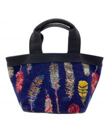 FEILER（フェイラー）の古着「ハンドバッグ」｜ネイビー