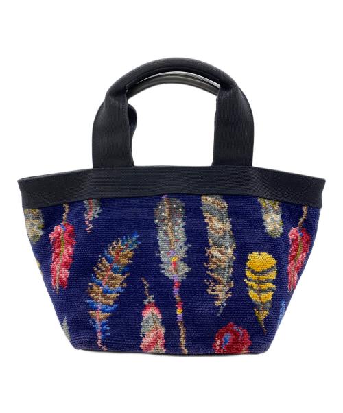 FEILER（フェイラー）FEILER (フェイラー) ハンドバッグ ネイビーの古着・服飾アイテム