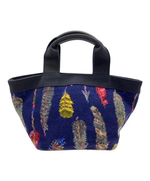 FEILER（フェイラー）FEILER (フェイラー) ハンドバッグ ネイビーの古着・服飾アイテム