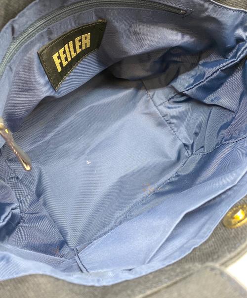 FEILER（フェイラー）FEILER (フェイラー) ハンドバッグ ネイビーの古着・服飾アイテム