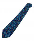 Christian Dior MONSIEURクリスチャンディオールムッシュ）の古着「ヴィンテージジョーゼットネクタイ」｜グリーン×パープル