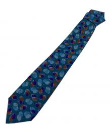 Christian Dior MONSIEUR（クリスチャンディオールムッシュ）の古着「ヴィンテージジョーゼットネクタイ」｜グリーン×パープル