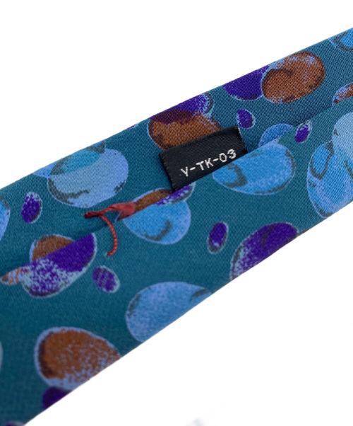 Christian Dior MONSIEUR（クリスチャンディオールムッシュ）Christian Dior MONSIEUR (クリスチャンディオールムッシュ) ヴィンテージジョーゼットネクタイ グリーン×パープル サイズ:無しの古着・服飾アイテム