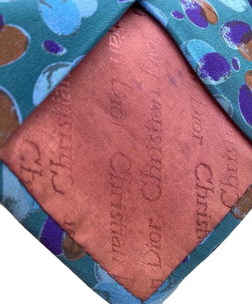 Christian Dior MONSIEUR（クリスチャンディオールムッシュ）Christian Dior MONSIEUR (クリスチャンディオールムッシュ) ヴィンテージジョーゼットネクタイ グリーン×パープル サイズ:無しの古着・服飾アイテム
