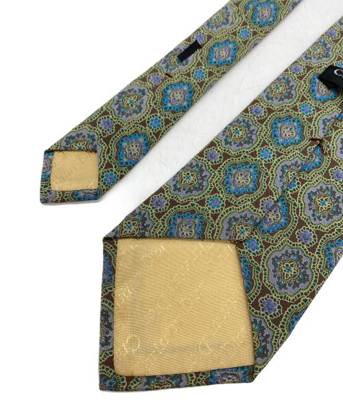 Christian Dior MONSIEUR（クリスチャンディオールムッシュ）Christian Dior MONSIEUR (クリスチャンディオールムッシュ) ヴィンテージダマスク柄ネクタイ グリーン×ブラウン サイズ:無しの古着・服飾アイテム