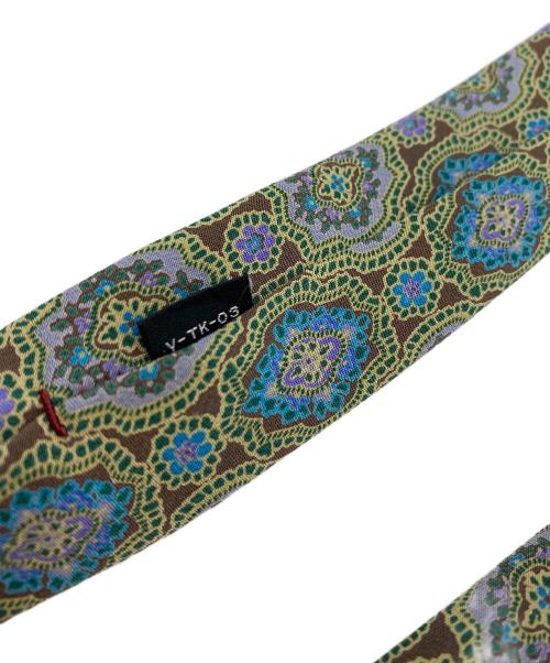 Christian Dior MONSIEUR（クリスチャンディオールムッシュ）Christian Dior MONSIEUR (クリスチャンディオールムッシュ) ヴィンテージダマスク柄ネクタイ グリーン×ブラウン サイズ:無しの古着・服飾アイテム