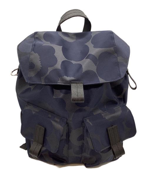 marimekko（マリメッコ）marimekko (マリメッコ) リュック Everything Backpack L Unikko ネイビー サイズ:Freeの古着・服飾アイテム