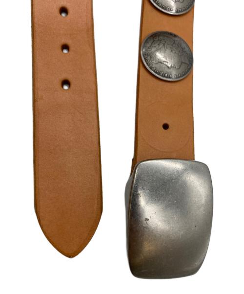 -（-）- (-) 1878レプリカコンチョ レザーベルト ブラウンの古着・服飾アイテム