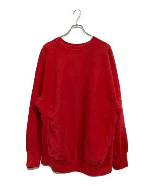 Champion REVERSE WEAVE（チャンピオン リバース ウィーブ）Champion REVERSE WEAVE (チャンピオン リバース ウィーブ) LAND'S END (ランズエンド) 80’sクルーネックスウェットシャツ レッド サイズ:SIZE XLの古着・服飾アイテム