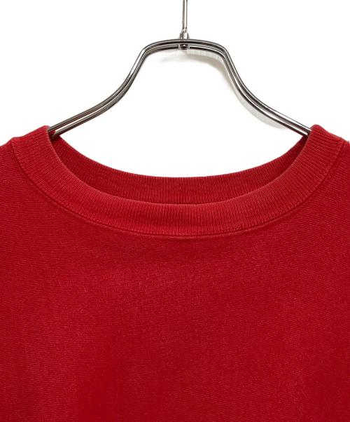 Champion REVERSE WEAVE（チャンピオン リバース ウィーブ）Champion REVERSE WEAVE (チャンピオン リバース ウィーブ) LAND'S END (ランズエンド) 80’sクルーネックスウェットシャツ レッド サイズ:SIZE XLの古着・服飾アイテム