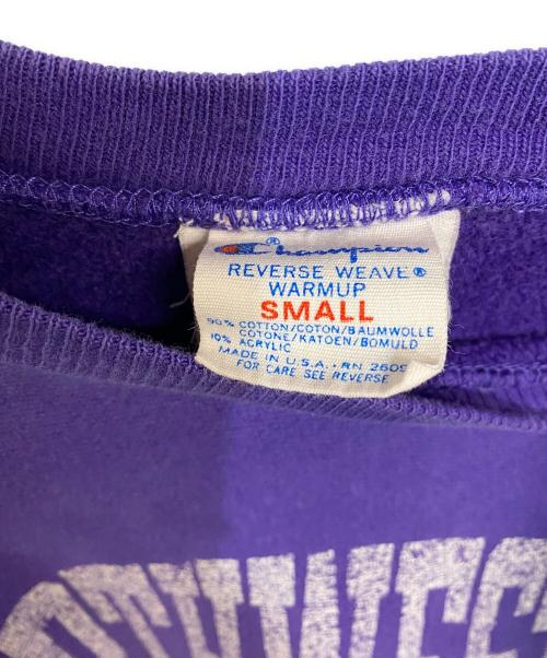 Champion REVERSE WEAVE（チャンピオン リバース ウィーブ）Champion REVERSE WEAVE (チャンピオン リバース ウィーブ) 80’sクルーネックスウェットシャツ パープル サイズ:SIZE Sの古着・服飾アイテム