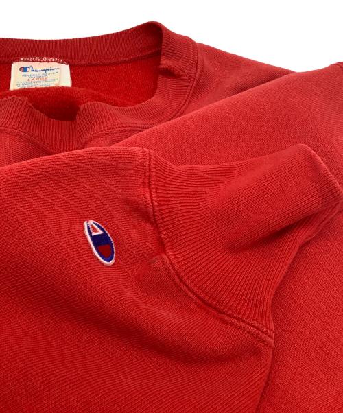 Champion REVERSE WEAVE（チャンピオン リバース ウィーブ）Champion REVERSE WEAVE (チャンピオン リバース ウィーブ) 80’sクルーネックスウェットシャツ レッド サイズ:US XLの古着・服飾アイテム