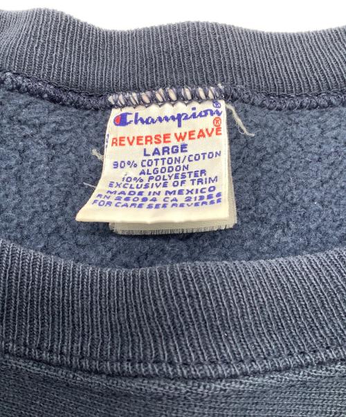 Champion REVERSE WEAVE（チャンピオン リバース ウィーブ）Champion REVERSE WEAVE (チャンピオン リバース ウィーブ) 90’sクルーネックスウェットシャツ ネイビー×イエロー サイズ:US XLの古着・服飾アイテム