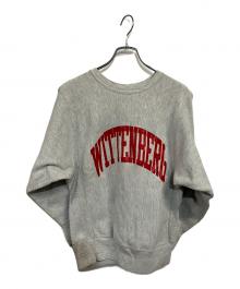 Champion REVERSE WEAVE（チャンピオン リバース ウィーブ）の古着「90’sクルーネックスウェットシャツ」｜グレー×レッド