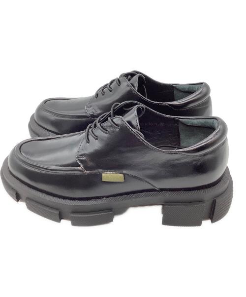 MANA（マナ）MANA (マナ) 厚底レースアップシューズ ブラック サイズ:24cmの古着・服飾アイテム