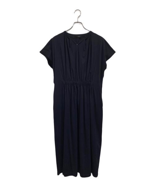 7-id concept（セブンアイディーコンセプト）7-id concept (セブンアイディーコンセプト) フレンチスリーブジャージーワンピース ネイビー サイズ:SIZE Free 未使用品の古着・服飾アイテム