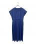 7-id concept（セブンアイディーコンセプト）の古着「フレンチスリーブジャージーワンピース」｜ブルー