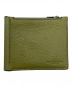 COACHコーチ）の古着「マネークリップジップウォレット」｜グリーン