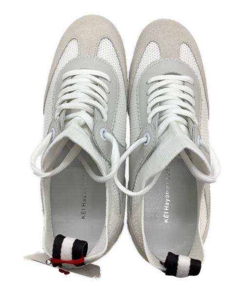 KEI HAYAMA PLUS（ケイ ハヤマ プリュス）KEI HAYAMA PLUS (ケイ ハヤマ プリュス) メッシュニットラインソールスニーカー ホワイト サイズ:M(23.0～23.5㎝) 未使用品の古着・服飾アイテム