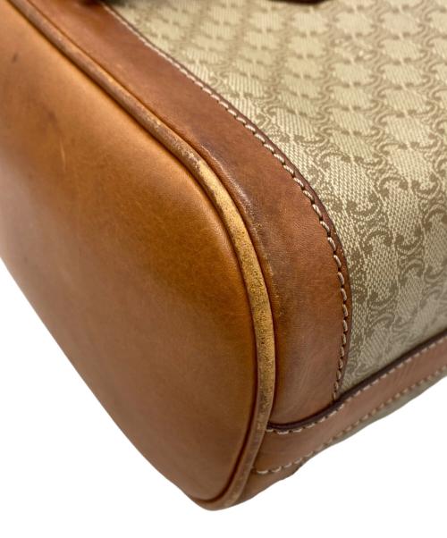 CELINE（セリーヌ）CELINE (セリーヌ) 巾着ショルダーバッグ キャメル×ベージュの古着・服飾アイテム