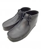 CLARKSクラークス）の古着「ワラビーブーツ (ブラックレザー)」｜ブラック