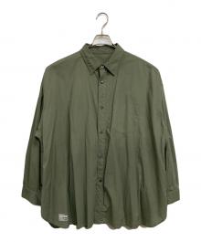 FreshService（フレッシュサービス）の古着「TYPEWRITER CORPORATE REGULAR COLLAR SHIRT」｜オリーブ