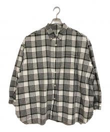 FreshService（フレッシュサービス）の古着「UTILITY MADRAS B.D SHIRT」｜ブラック×ホワイト