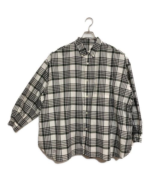 FreshService（フレッシュサービス）FreshService (フレッシュサービス) UTILITY MADRAS B.D SHIRT ブラック×ホワイト サイズ:SIZE Freeの古着・服飾アイテム