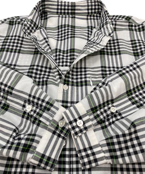 FreshService（フレッシュサービス）FreshService (フレッシュサービス) UTILITY MADRAS B.D SHIRT ブラック×ホワイト サイズ:SIZE Freeの古着・服飾アイテム