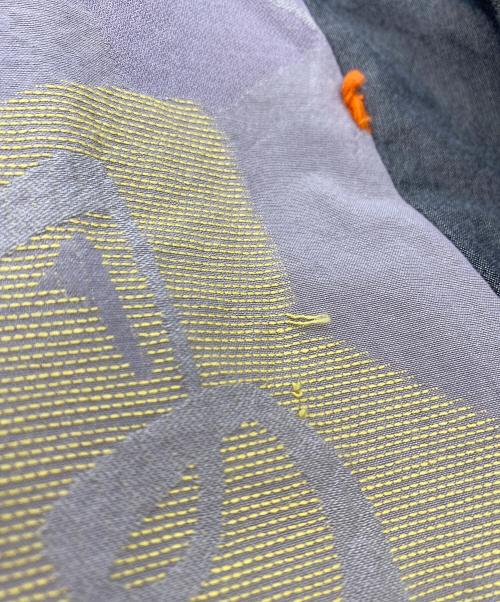 慈雨（ジウ）慈雨 (ジウ) 花刺繍ギャザースカート グレー サイズ:SIZE 40の古着・服飾アイテム