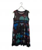 TOKUKO1erVOLトクコプルミエヴォル）の古着「ノースリーブワンピース」｜ブラック×マルチドット