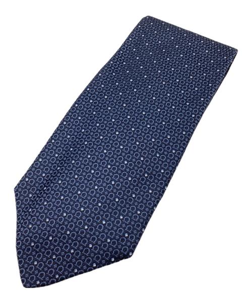Salvatore Ferragamo（サルヴァトーレ フェラガモ）Salvatore Ferragamo (サルヴァトーレ フェラガモ) ガンチーニ ドット ネクタイ ネイビー サイズ:無しの古着・服飾アイテム