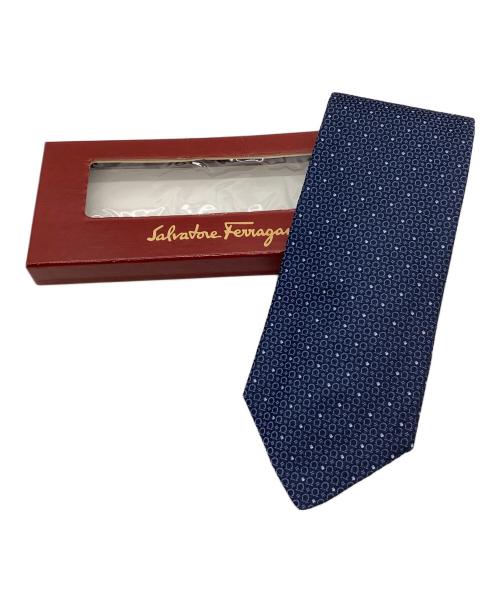 Salvatore Ferragamo（サルヴァトーレ フェラガモ）Salvatore Ferragamo (サルヴァトーレ フェラガモ) ガンチーニ ドット ネクタイ ネイビー サイズ:無しの古着・服飾アイテム