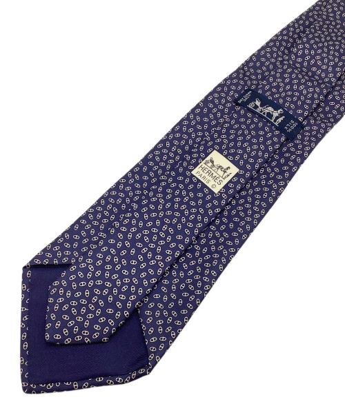 HERMES（エルメス）HERMES (エルメス) シルクツイルタイ マイヨン ネイビー サイズ:無しの古着・服飾アイテム