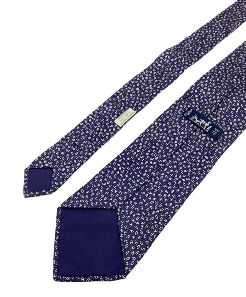 HERMES（エルメス）HERMES (エルメス) シルクツイルタイ マイヨン ネイビー サイズ:無しの古着・服飾アイテム