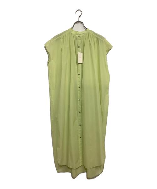 green label relaxing（グリーンレーベルリラクシング）green label relaxing (グリーンレーベルリラクシング) FFC C/NY エアリー シャツ ワンピース グリーン サイズ:ＦＲＥＥ 未使用品の古着・服飾アイテム