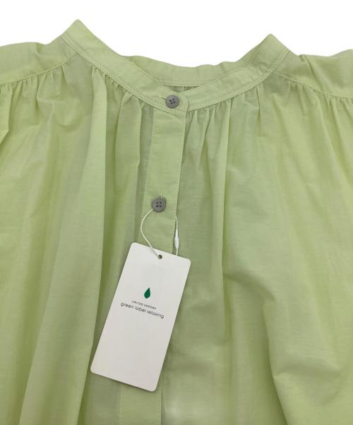 green label relaxing（グリーンレーベルリラクシング）green label relaxing (グリーンレーベルリラクシング) FFC C/NY エアリー シャツ ワンピース グリーン サイズ:ＦＲＥＥ 未使用品の古着・服飾アイテム