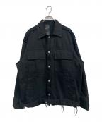 VOLTAGE  CONTROL FILTERヴォルテージコントロールフィルター）の古着「Cutoff Denim Patch Blouson」｜ブラック