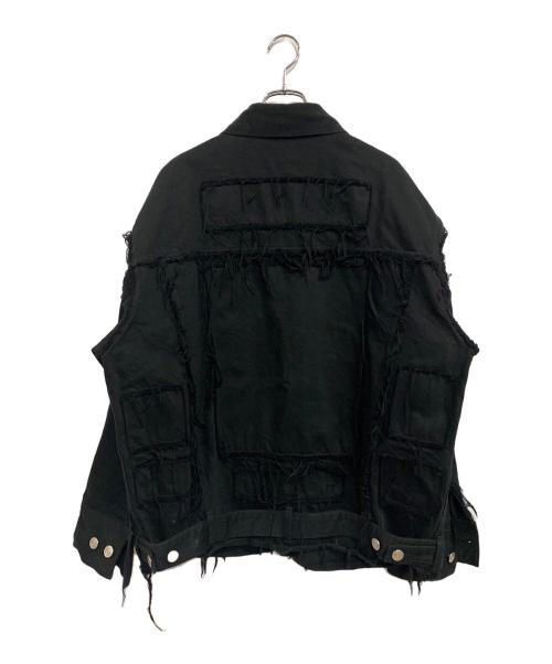 VOLTAGE  CONTROL FILTER（ヴォルテージコントロールフィルター）VOLTAGE  CONTROL FILTER (ヴォルテージコントロールフィルター) Cutoff Denim Patch Blouson ブラック サイズ:SIZE Freeの古着・服飾アイテム