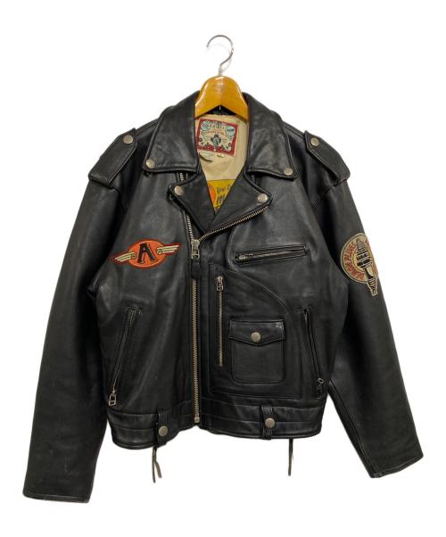 AVIREX（アヴィレックス）AVIREX (アヴィレックス) ダブルライダースジャケット ブラック サイズ:SIZE Sの古着・服飾アイテム