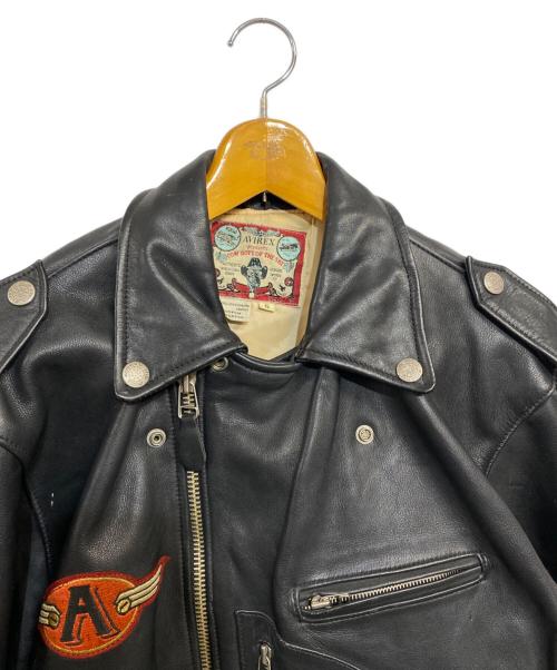 AVIREX（アヴィレックス）AVIREX (アヴィレックス) ダブルライダースジャケット ブラック サイズ:SIZE Sの古着・服飾アイテム