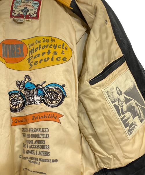 AVIREX（アヴィレックス）AVIREX (アヴィレックス) ダブルライダースジャケット ブラック サイズ:SIZE Sの古着・服飾アイテム