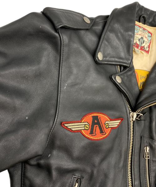 AVIREX（アヴィレックス）AVIREX (アヴィレックス) ダブルライダースジャケット ブラック サイズ:SIZE Sの古着・服飾アイテム